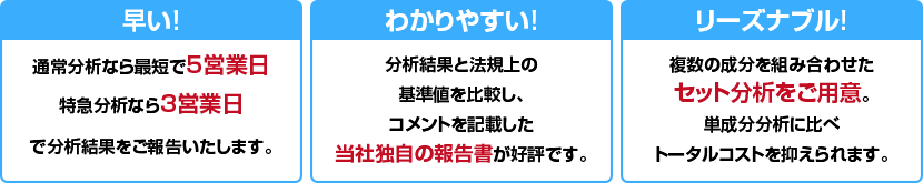 当社の香粧品分析はここが違います。